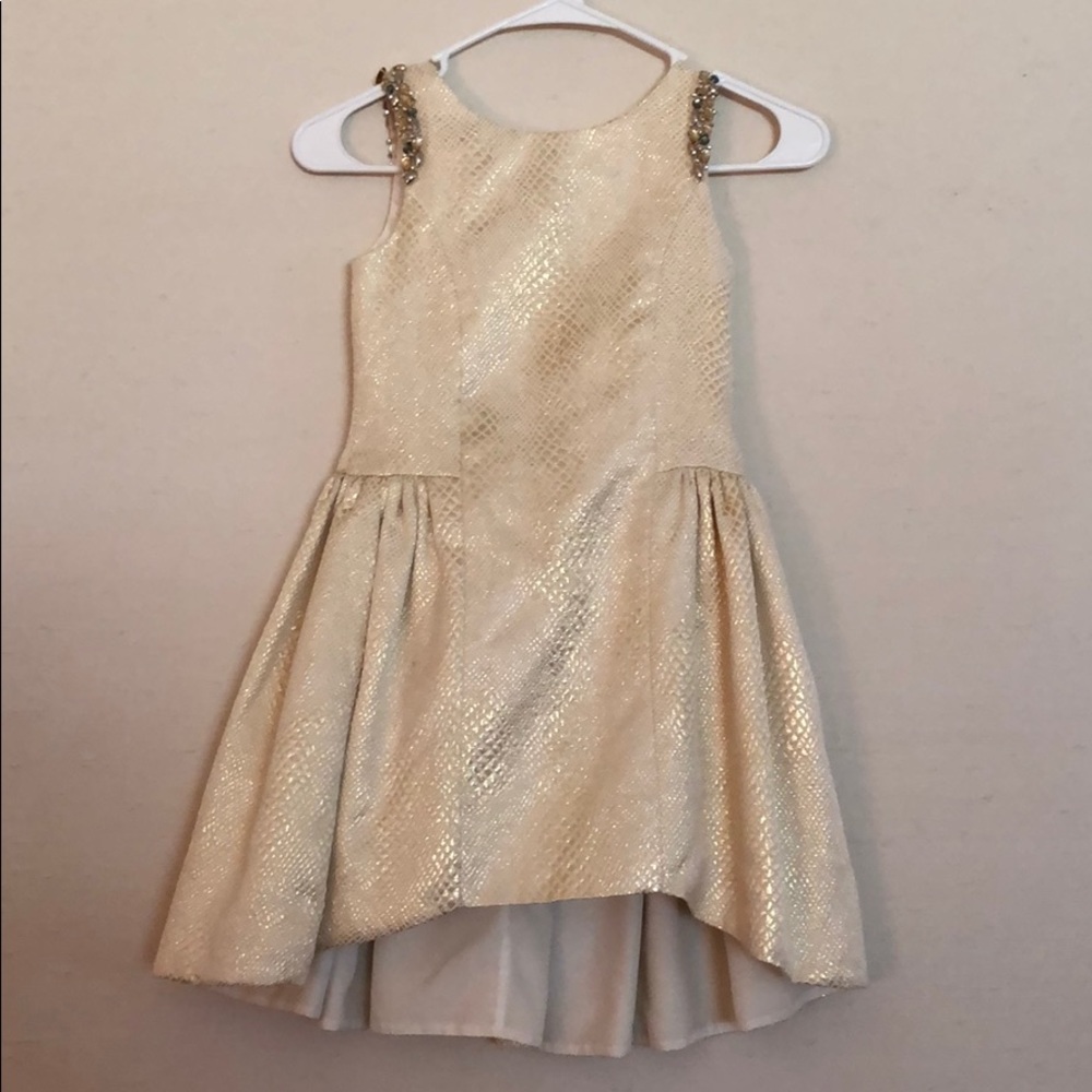 Zoe Ltd. Gold/Cream Party Dress Size 8